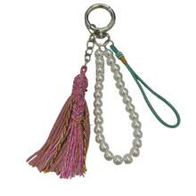 Handwoven DIY Bag Hanging Ear Bracelet Pearl Chain Colorful Fringed Backpack Pendant Accessories Creative Mobile Phone Chain - 綠色 - 查看 9