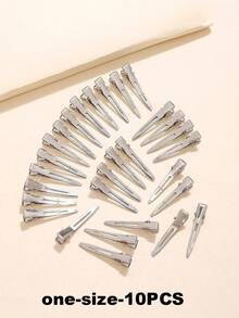 2026新款极简金属爪夹 - 1.7英寸，鸭嘴造型，哑光黑防滑，适合造型、化妆、沙龙、婚礼及日常使用 - 多種款式 - 查看 9