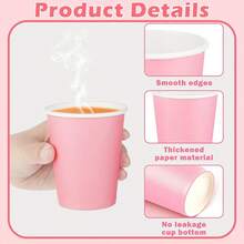 100pcs/Pack Macaron Pink Baking Cups, Thickened Oil-Proof Heat-Resistant Cupcake Liners, High-Quality Dessert Cups For Home Baking, Party, Wedding, Graduation And Other Gatherings - Thickened Version - View 6