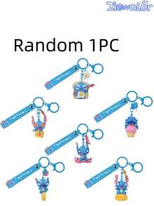 Stitch Keychain, Lilo & Stitch Series Cute Stitch Plush Keychain - Multicolor - View 4