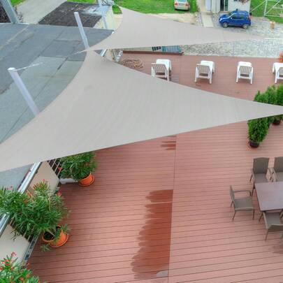 1pc Thick Waterproof Triangular Sun Shade Canopy - Breathable - Suitable For Home Garden, Outdoor, Camping