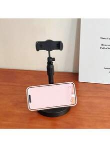 1pc Desktop Phone/Tablet Stand, Dual Card Slot Round Disc, Multifunctional Live Streaming Holder, Adjustable Telescopic 360° Rotatable Tilt Tripod Mount For Livestream Broadcast - Multicolor - View 5