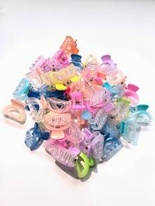 20个渐变色2.5厘米发夹，适合女士发型装饰，强力夹刘海，多功能，春夏时尚发饰沙滩爪夹夏季沙滩发夹 - 彩色 - 查看 2