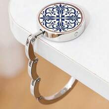 1pc Vintage Blue & White Ceramic Wall Hook - Elegant Desktop Decor, Floral Design, Compact Ceramic Bag Hanger, Suitable For Home, Office Or Gifts, Office Decoration | Floral Pattern Holder - Multicolor - View 12