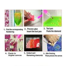 1件成人5D钻石画套装，水晶水钻艺术品，圆形钻石DIY，适合初学者和爱好者，马赛克墙面艺术装饰，无框家居墙面装饰礼品，适用于卧室、客厅、节日礼物 - 無框 - 查看 5