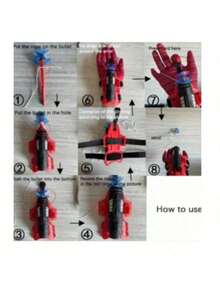 1 Set de Guantes para Lanzar Telarañas - Juego Divertido de Superhéroe Rojo y Azul, Juguete Interactivo para Fiestas, Material ABS, Idea de Regalo Perfecta para Halloween y Navidad, Juguetes para Niños - Multicolor - Ver 7