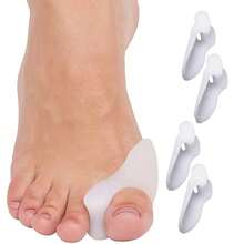 1 双硅胶脚趾分离器/保护器，舒适的男女通用大脚趾撑开器 - 白色 - 查看 11