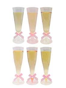 5/10个5.5盎司可重复使用塑料香槟杯，现代优雅，适合婚礼、派对、生日等场合。 - 款式隨機 - 查看 7