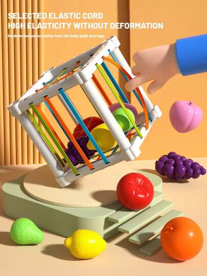 7 יחידות צעצועי קובייה פעילים לילדים, צעצועי מונטסורי המתאימים לגילאי 1-3 שנים, צעצועי תינוקות מיון בצורת פירות, מתנת יום הולדת להתפתחות פעוטות, צעצועי תינוקות צבעוניים למוטוריקה עדינה, צעצועי התפתחות תינוקות, צעצועים לבנים ולבנות מעל גיל 18 חודשים, צעצועי נסיעות לילדים, אידיאלי לחג המולד/יום הולדת/פסחא/ליל כל הקדושים/חג ההודיה/חזרה לבית הספר/ראש השנה/מתנות ליום הילדים