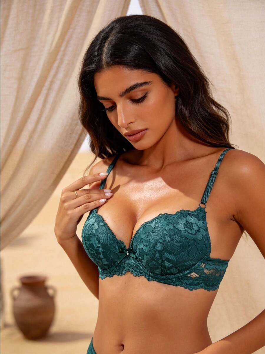 Áo ngực ren có đệm Temptuelle dành cho nữ, nâng đỡ và làm nổi bật vòng một, ngăn ngừa chảy xệ, phù hợp với váy cưới.