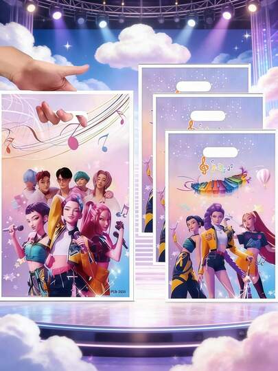 30 Pcs Kpop Party Favor Candy Gift Bags Party Decor Packaging Bags Cute Goodie Bags For Birthday Party Baby Shower Graduation Wedding Holiday Celebration Small Gift Bags For Snacks Candies Toys Party Favors Pack For Kpop Lovers Party Supplies Decor