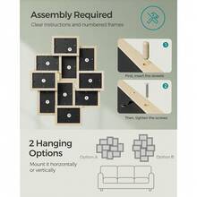 4x6 Collage Picture Frames For Wall Decor, 10 Pack Family Photo Collage Frame Set For Gallery, Glass Front, Assembly Required, Natural Beige URPF020N01 - Bộ 10 chiếc màu be tự nhiên - Xem 4