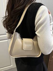 2026 New Minimalist French Style Handbag, Niche Underarm Bag, Fashionable Commuter Bag, Elegant Shoulder Bag - Khaki - View 2