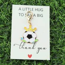 1件/8件套锌合金足球运动钥匙扣套装，冠军奖杯造型，是送给体育爱好者的完美礼物，经久耐用且时尚的包包挂饰钥匙扣配件，适合球迷聚会、体育纪念品等场合，是最佳礼物之选。 - 彩色 - 查看 13