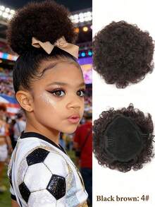 Women & Kids Fluffy Curly Hair Scrunchies - Soft Synthetic Elastic Hair Ties, Suitable For Various Bun & Ponytail Hairstyles - Multicolor - View 12
