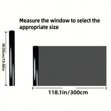 Car Window Film, Sunscreen Insulation Tint For Sedan, RV, Truck, Black Privacy Self-Adhesive Front Windshield Heat Insulation Film - A - View 4