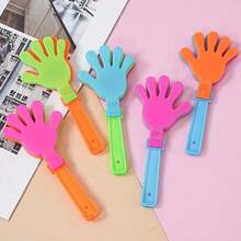 100个迷你拍板，长9.5厘米/3.74英寸，宽5厘米/1.97英寸，适用于节日、生日、圣诞派对、新年礼物、圣诞袜填充物、节庆活动，塑料派对拍板，为您的派对增添欢乐和节日气氛 - 彩色 - 查看 9