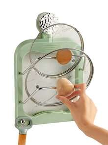 1pc Upgraded Suction Cup Aluminum Alloy Pot Lid Rack, Cutting Board Holder, Detachable Drip Tray, Wall-Mounted Kitchen Storage Rack, Multi-Function Chopping Board Stand - View 12