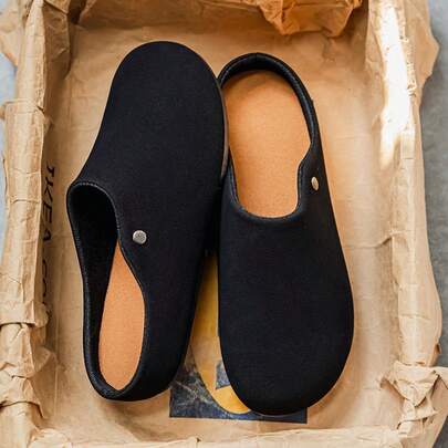 Men's New Slip-On Flat Slippers, Slip-On Wear Slippers, Suitable For Spring, Summer And Autumn Indoor And Outdoor, Minimalist And Fashion Style