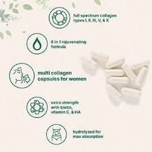 Microingredients Multi Collagen Pills – 5-In-1 Collagen Complex | Supports Skin, Hair, Nails & Joints | 240 Capsules With Biotin & Hyaluronic Acid - 240 Count - View 3