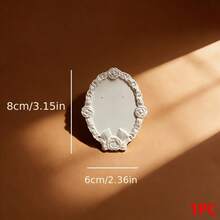 Giá trưng bày bông tai ren kiểu Pháp cổ điển (1/3 chiếc), giá đỡ bông tai chạm khắc hình hoa, giá trưng bày bông tai cho cửa hàng trang sức, đạo cụ chụp ảnh. - trắng - Xem 6