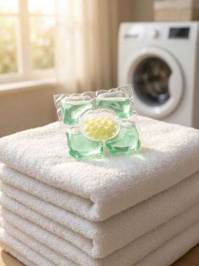 100 Camellia 5-In-1 Laundry Detergent Capsules, Concentrated Laundry Detergent Balls, Long-Lasting Fragrance, Removes Stubborn Stains, Antibacterial Odor Neutralizer, Fabric Softener, Scented Faux Pearls, Liquid Laundry Detergent, Water-Soluble Capsules, Suitable For All Washing Machines