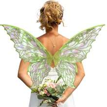Adult Party Butterfly Wings Performance Props, Holiday Show Fairy Wings New Fabric - Blue - View 5