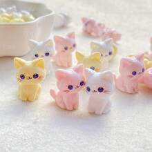 3/5/10/20 Móc khóa hình mèo con bằng nhựa resin sống động - Thích hợp cho lễ Phục Sinh, Ngày Valentine, trang trí đám cưới - Nhiều màu - Xem 10