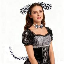 3pcs New Puppy Headband Animal Headpiece, Cross-Border Christmas Source, Dalmatian Dog Ear Headband - Multicolor - View 2