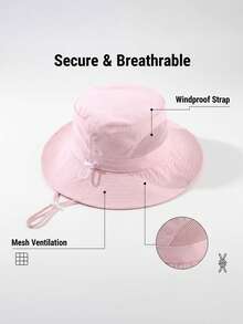 1-3Y3-6Y6-10Y Kids' Bucket Hat Summer Outdoor Sun Protection UV-Blocking Mesh Breathable Quick-Dry Sun Hat Beach Hat - 1PC - View 5