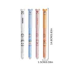 12/4/1 Set Erasable Pens, Includes Multiple Cartoon Pattern 0.5mm Black & Blue Ink Refills, Built-In Eraser, Quick-Drying Ink, Comfortable Grip. Ideal For Office Supplies And School Stationery, Essential For Study And Work - Sets - View 4