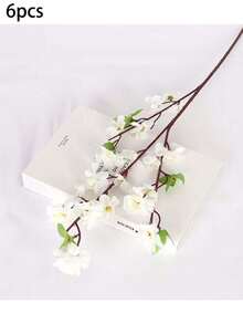 1/4/8支人造桃花，春季家居装饰丝绸假花，家居、餐桌、派对、婚礼装饰，女士礼物，情人节礼物 - 彩色 - 查看 14