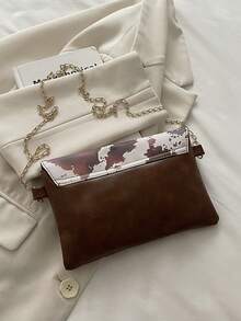 新款女士斜挎包，简约百搭单肩包，女士手拿包 - 棕色 - 查看 10