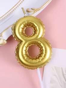 1件金色花卉裝飾 手繪生日數字0-9生日蠟燭 生日蛋糕裝飾 生日派對裝飾 適用於生日、週年紀念、性別揭曉派對、單身女派對、畢業典禮 - 金色 - 查看 18