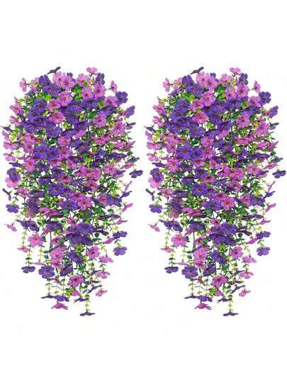 1pc Outdoor Artificial Eucalyptus Hanging Plant, UV Protection Silk Wisteria Vine, Suitable For Anniversary, Graduation, Wedding, Party, Home, Office, Porch, Garden, Wall Decor In Spring & Summer