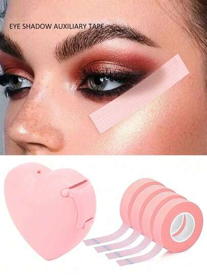 1/5/6pcs Heart-Shaped Eye Makeup Kit, Includes Eyeshadow, Eyeliner Tools, Eye Makeup Setting Gel, Eye Protection Stickers, Professional False Lashes, Adhesive Fabric False Lashes, Breathable Fabric False Lashes, Lash Lift Stickers, Comes With Lash Cutter