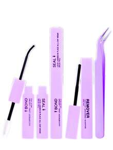 Bộ 640 sợi mi giả dạng chùm, mi giả dày và cong, độ cong D-Curl 8-16mm, hướng dẫn tự nối mi dưới, mi giả mềm mại, tạo hiệu ứng trang điểm bướm bồng bềnh, keo dán mi tự làm, dung dịch tẩy mi tự làm, nhíp tự làm (20D+30D+40D+50D cho mi dưới) - Màu tím - Xem 9