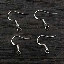 50个黄铜金属耳环钩线DIY首饰制作配件工艺耳环钩扣配件 - 耳鉤 - 查看 5