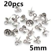 20pcs Stainless Steel Peg Bails Metal Gold Tone Screw Eyes Bails Top Drilled Beads End Caps Pendant DIY Charms Connectors Jewelry Findings - Peg Bails - View 14