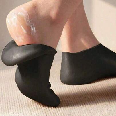 2 Pairs Silicone Moisturizing Foot Care Socks, Effectively Treat Cracked Heels, Remove Dead Skin, Elastic Foot Socks, All-Day Moisturizing And Hydrating, Prevent Dryness, Odorless, Easy To Wear And Remove, Soft And Comfortable Material.