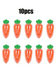 10个装复活节塑料胡萝卜糖果盒创意透明礼盒复活节派对装饰家居儿童生日回礼用品婴儿派对装饰派对回礼婴儿派对感谢礼物送给客人男孩女孩糖果装饰 - 彩色 - 查看 11