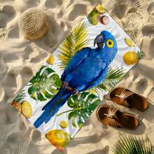 1pc Parrot Beach Towel, Super Soft Microfiber Extra Large Beach Blanket, Super Absorbent Bath Towel, Suitable For Travel, Swimming Pool, Diving, Surfing, Yoga, Camping, Available In Multiple Sizes, Beach Accessories For Beach, Pool, Travel, Camping, Yoga - Birds - View 4