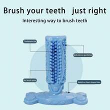 宠物狗橡胶牙刷，咀嚼玩具，牙齿清洁工具，去除口臭和牙垢，宠物口腔护理用品 - 彩色 - 查看 5