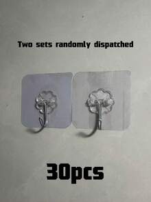 30Pcs Heavy Duty Self Adhesive Wall Hooks Max Load Waterproof Sticky Hooks No Drilling Removable Utility Hooks For Hanging Towel Utensils Keys Cups Bags - Multicolor - View 14