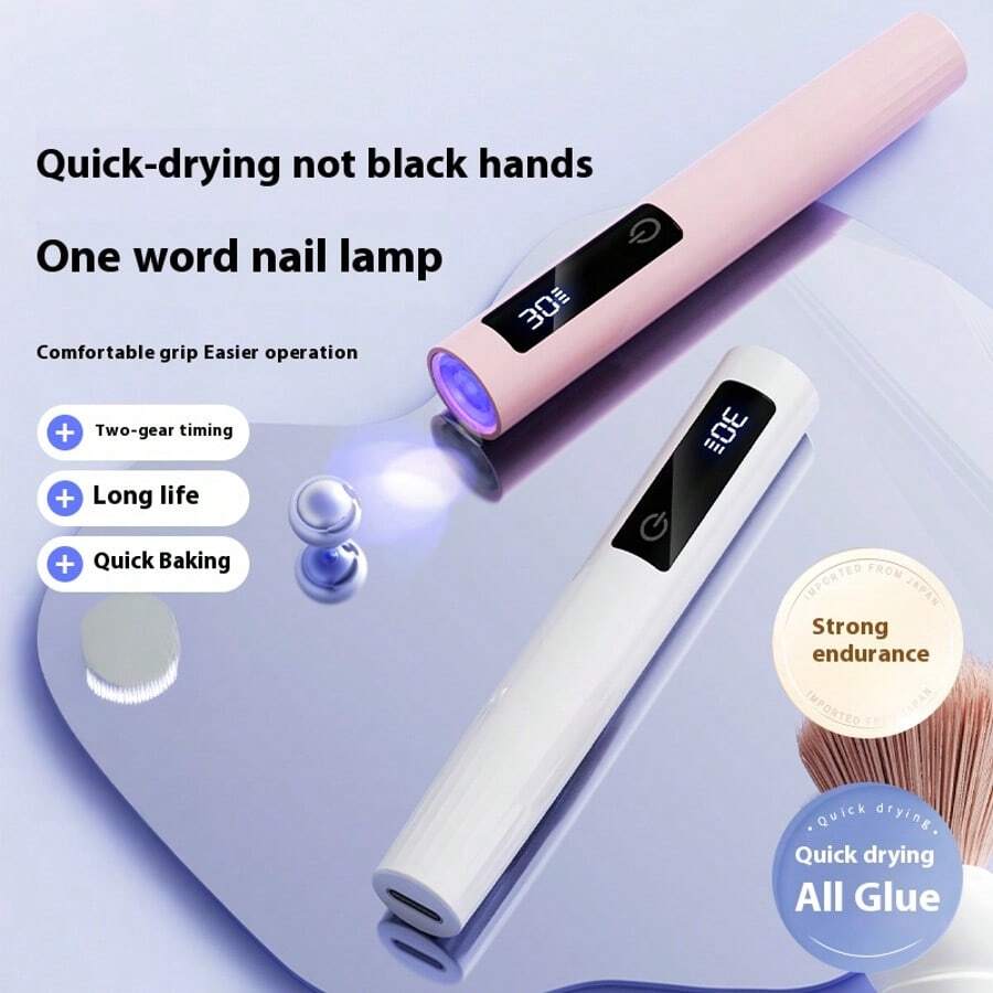 Đèn UV mini, máy sấy móng tay LED cầm tay sạc USB, thích hợp cho sơn gel, bộ 2 trong 1 gồm đèn và cáp dữ liệu, nhỏ gọn và trang nhã, món quà hoàn hảo.