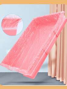 10/50 Pcs Pet Cage Toilet Mat, Rabbit Cage Bird Cage Disposable Universal Plastic Chassis Film Cover, Cat Litter Bag, Dog Toilet Pee Pad, Cleaning Mat Cover - White - View 4