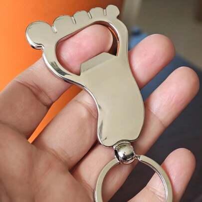 Multi-Function Bottle Opener, Creative Metal Hanging Decoration, Foot-Shaped Bottle Opener, Keychain, Portable Opener