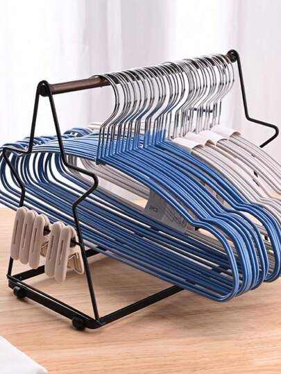 Large Capacity Stainless Steel Detachable Clothes Hanger, Suitable For Adults, Space-Saving Garment Hook Storage Rack. Ideal For Laundry Room, Wardrobe Decor, Holiday Decor, Room Decor And Home Decor