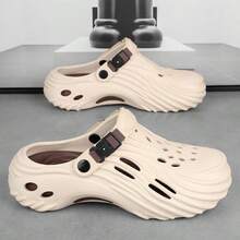 Sandalias de hombre con suela gruesa y cómoda, aptas para primavera/verano, conducir, playa, material de EVA - Marrón caqui - Ver 2