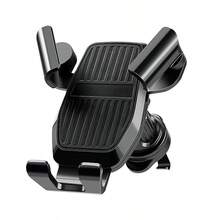 Soporte de navegación para teléfono de coche, soporte de teléfono de montaje de gravedad en la rejilla del salpicadero - Negro - Ver 9